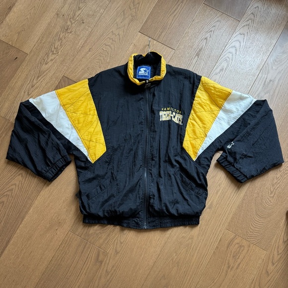 Starter Hamilton Tiger-Cats Vintage CFL 90s Jacket - Men’s L - Black & Yellow - Picture 2 of 13